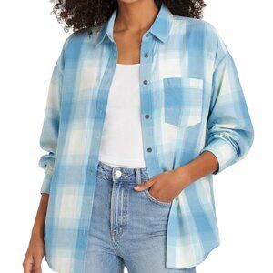Universal Thread Cozy Plaid Cotton Flannel Button-Up | Size Small